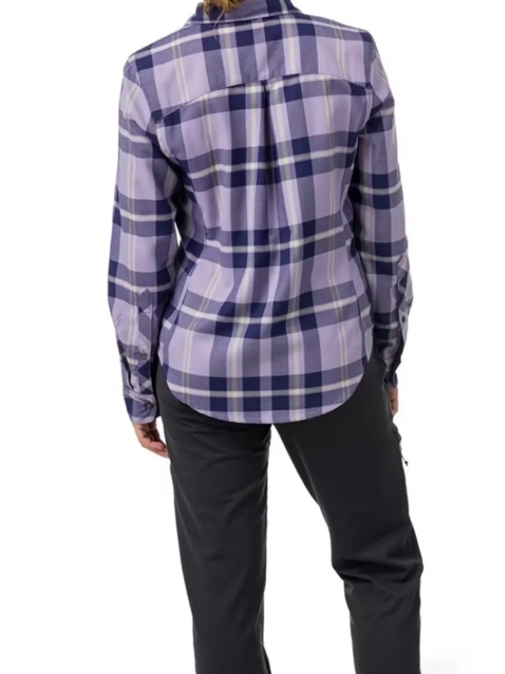 Fly Low Purple Plaid Performance Button-Up Shirt - Long Sleeve
